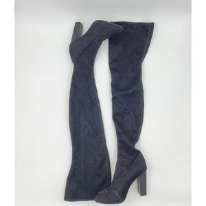 Steve Madden Euphoric Black Over The Knee Fashion Boots Womens Size 7 M